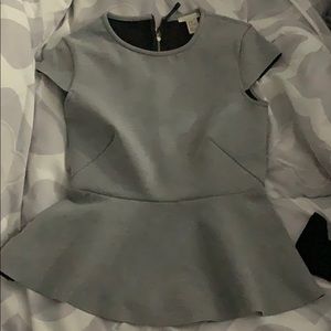 Grey peplum shirt